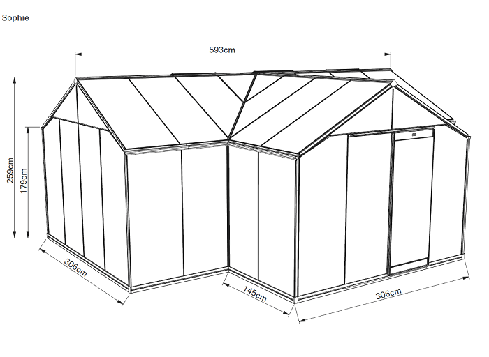 Plan et dimensions orangerie sophie
