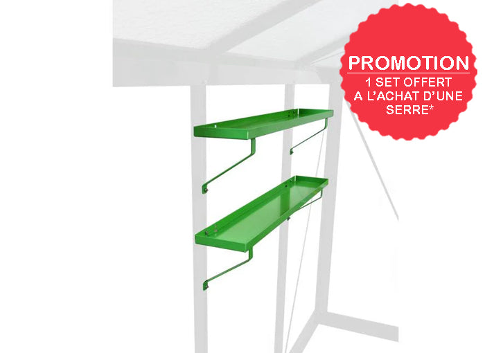 Set de 2 étagères en aluminium