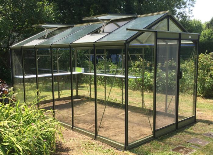 Serre de jardin en verre ACD � parois droites R2