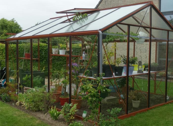 Serre de jardin en verre ACD � parois droites R3